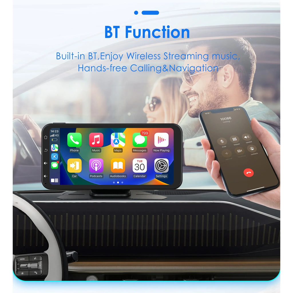 Auto Receiver Navigation Android Touchscreen Stereo Car Ossuret Radio Carplay Wireless 360° GPS With 6.25" Support Backup Audio Bluetooth Camera Adjustable