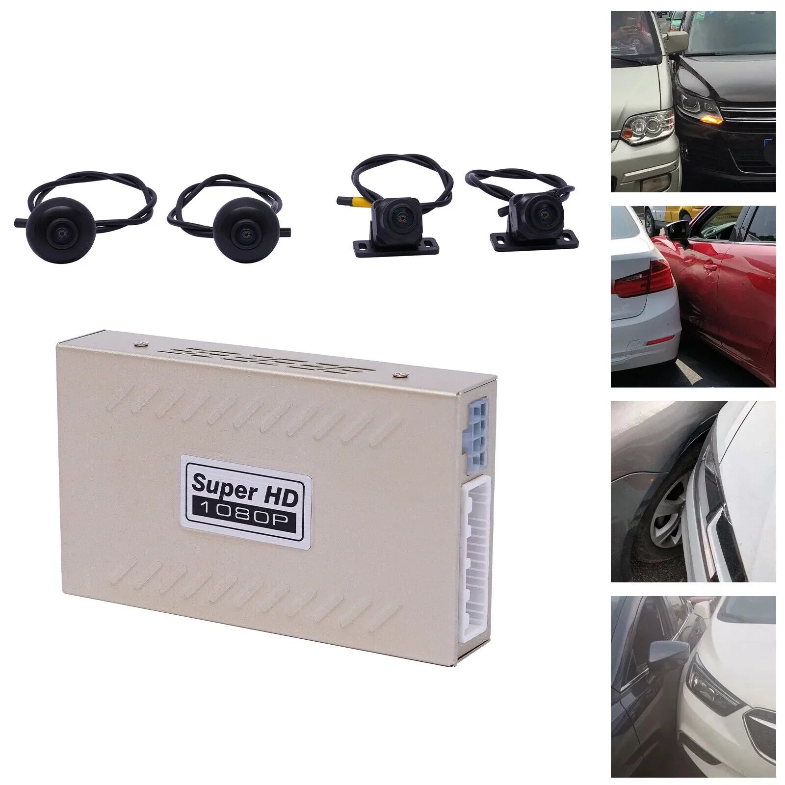 Panoramic Recording 720P DVR 4-camera Car View Bird System 360°