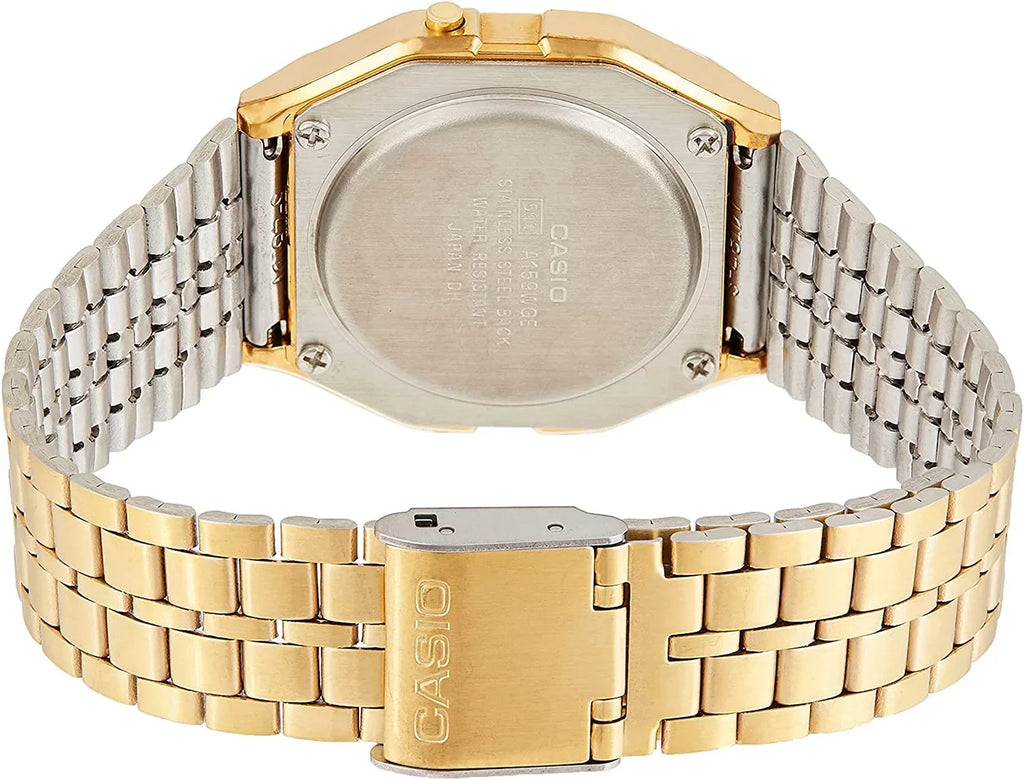 Men's Steel Casio Gold A159WGEA-9A Quartz Watch Tone Digital Stainless Vintage