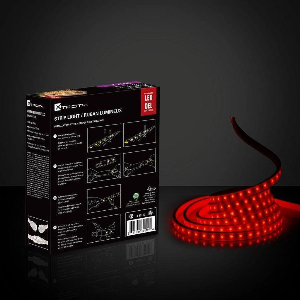 strip led flexible feet/8w-3'/120v/Red Xtricity Indoor exterior 15 and