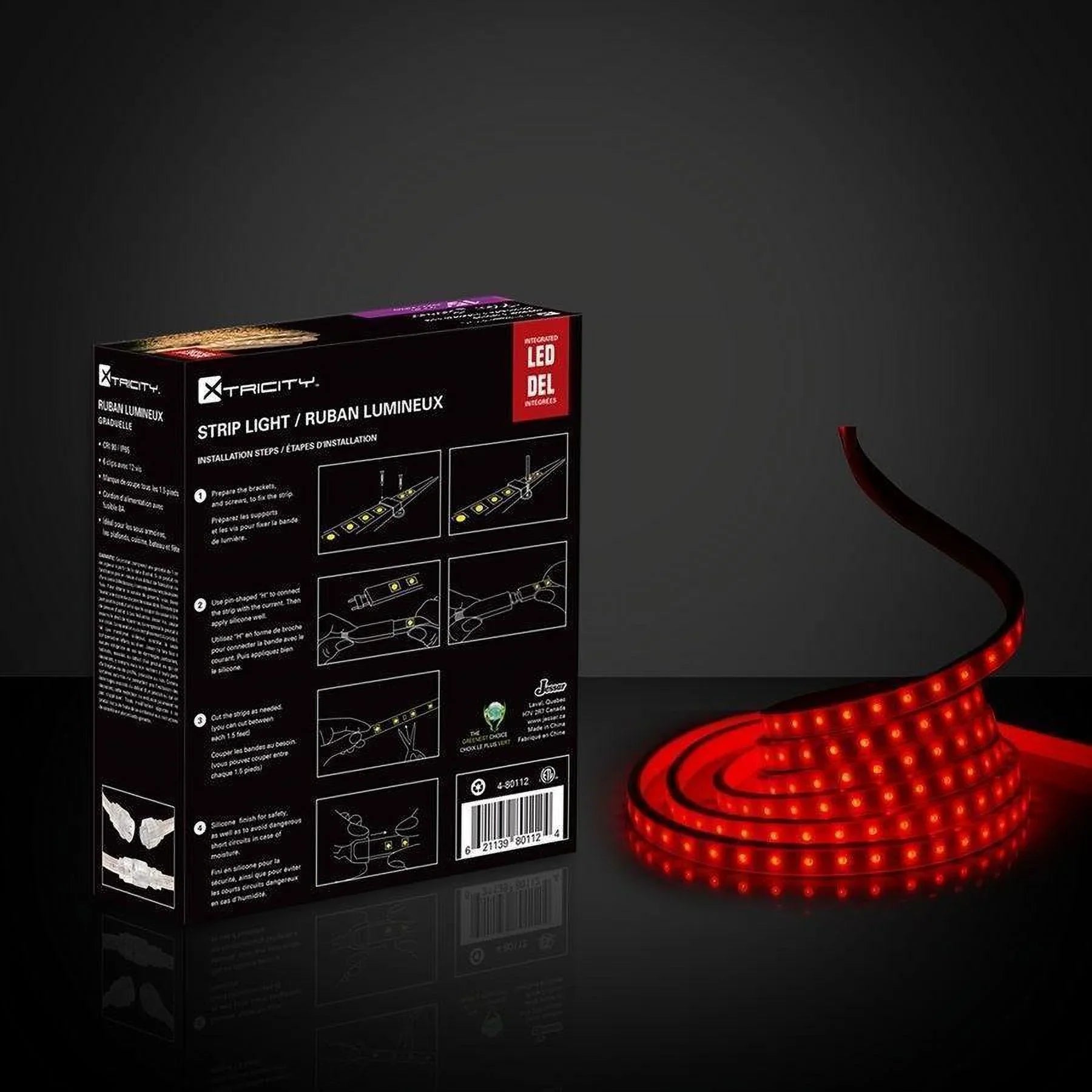 strip led flexible feet/8w-3'/120v/Red Xtricity Indoor exterior 15 and