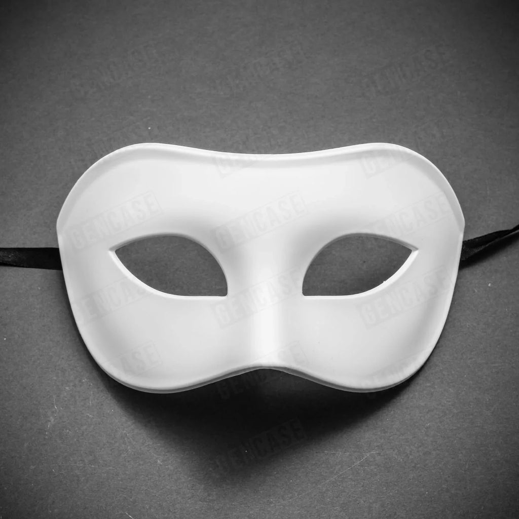 Plain Party Venetian Costume Mardi Masquerade Accessory Half White - Mask Face DIY Gras