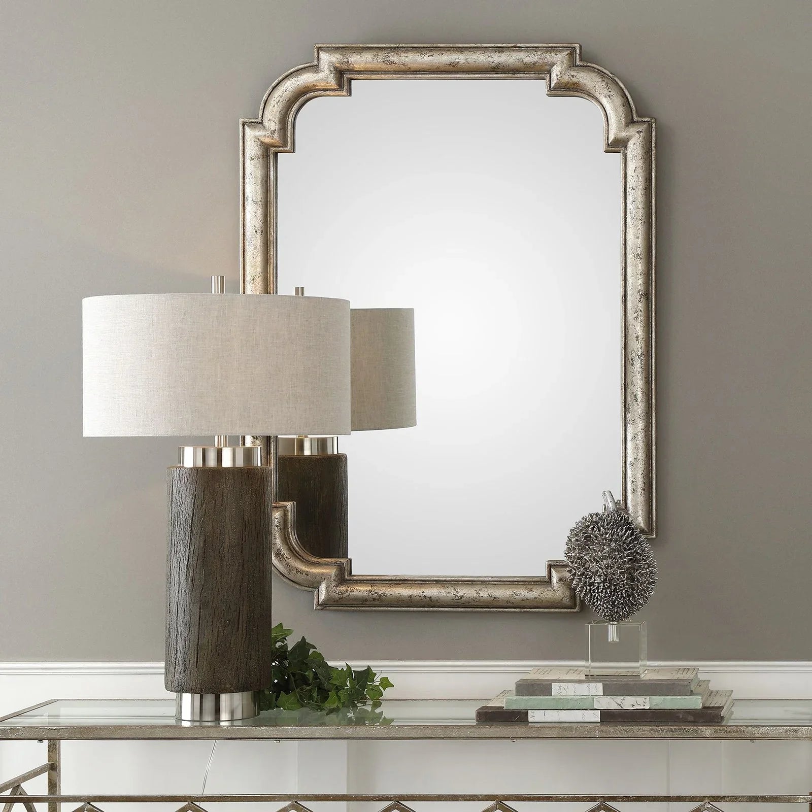 Mirror Silver Calanna Antique Uttermost