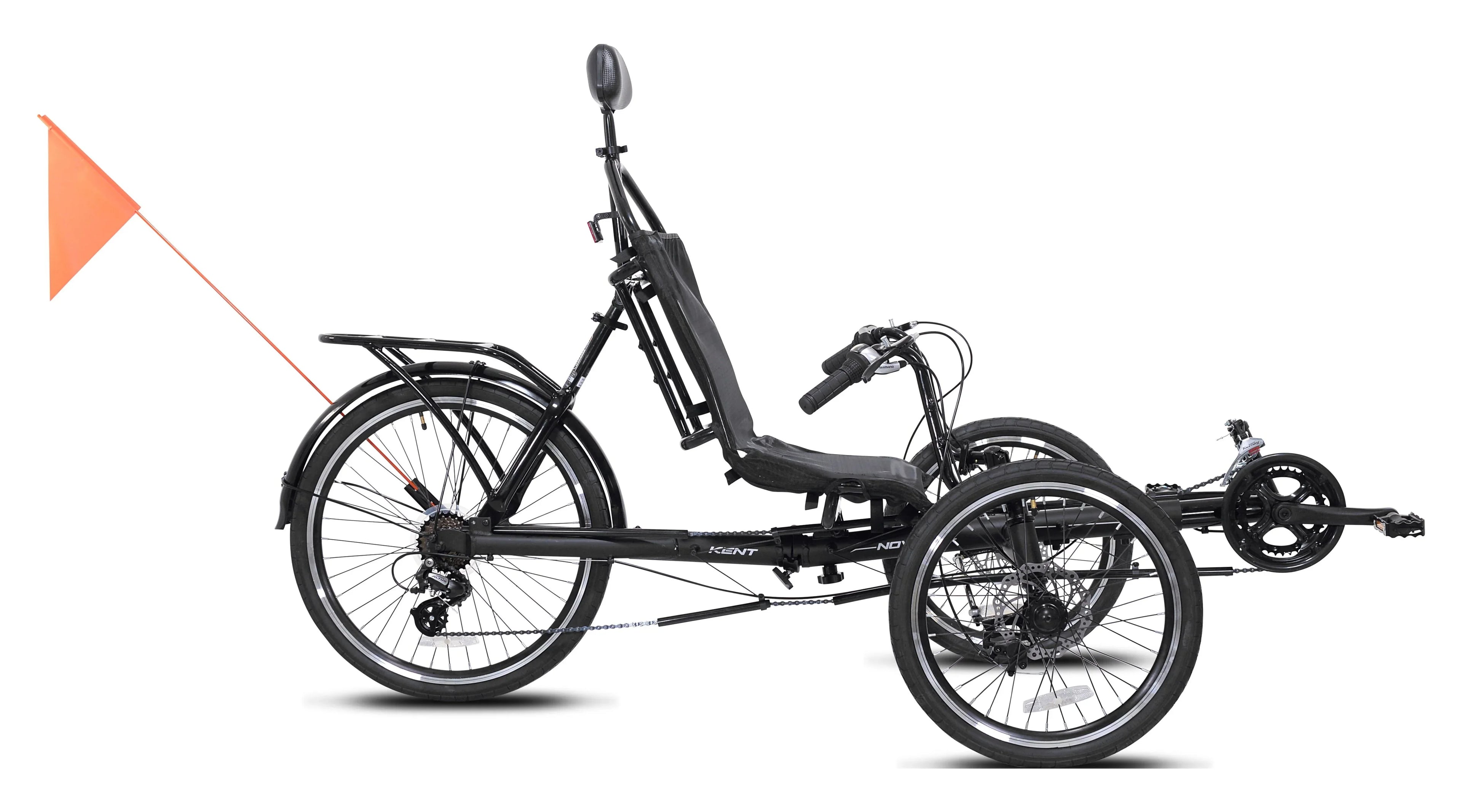 Recumbent Unisex 24-inch Bike, Black Nova