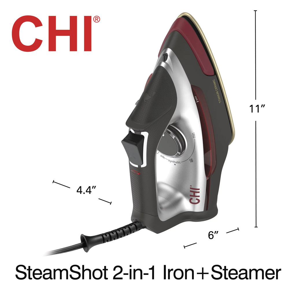 CHI Steamer Iron 2-in-1 and SteamShot