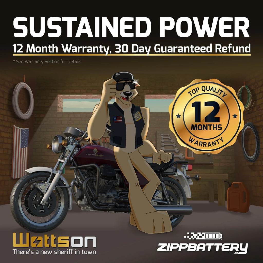 Ah, 1996 Ex250 12 YTX7L-BS CCA) Volt,6 (7L-BS Zipp Battery Kawasaki 75 Battery Ninja 250cc for Motorcycle