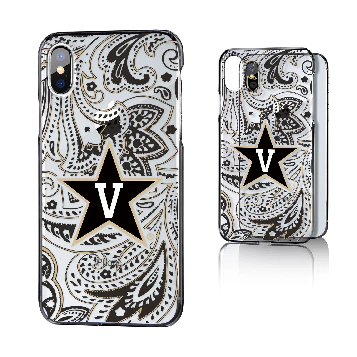 Paisley VU Clear Case iPhone X Vanderbilt Commodores for