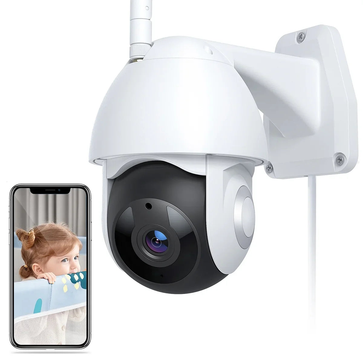 Floodlight Connection Surveillance Victure FC920B for Outdoo exterior/Courtyard/Farm Cameras,IP55 Waterproof,Motion-Activated,Wifi