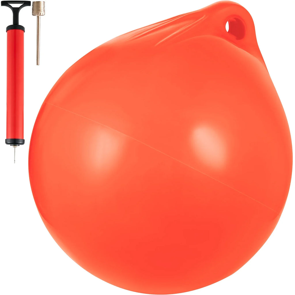 Anchoring, Boat Ball, Heavy-Duty 27in Buoy, BENTISM Vinyl Marking, Orange Fishing, Boat Inflatable Rafting, Marine-Grade Diameter Buoy, Round Marker Buoy Mooring