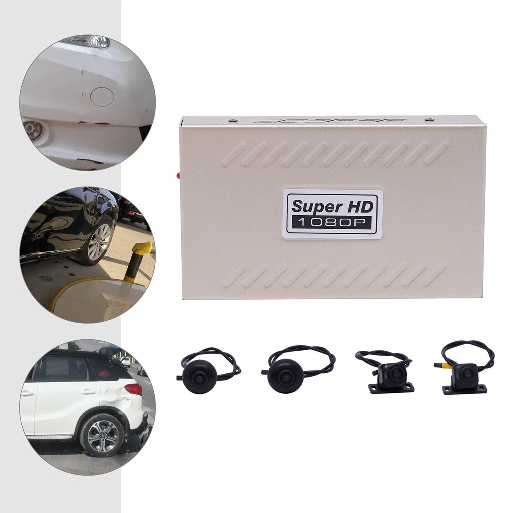 Panoramic Recording 720P DVR 4-camera Car View Bird System 360°