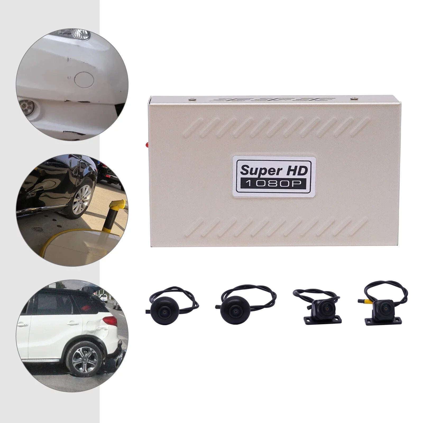 Panoramic Recording 720P DVR 4-camera Car View Bird System 360°