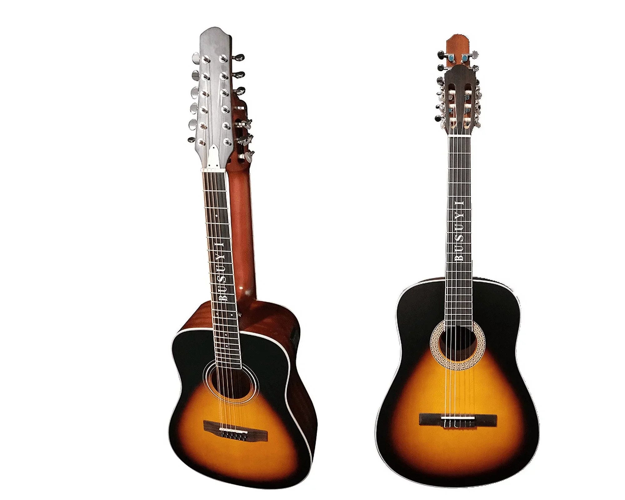 12/6 Sided Double Double Neck, Guitar 2021 Strings Sunset Acoustic PT Busuyi