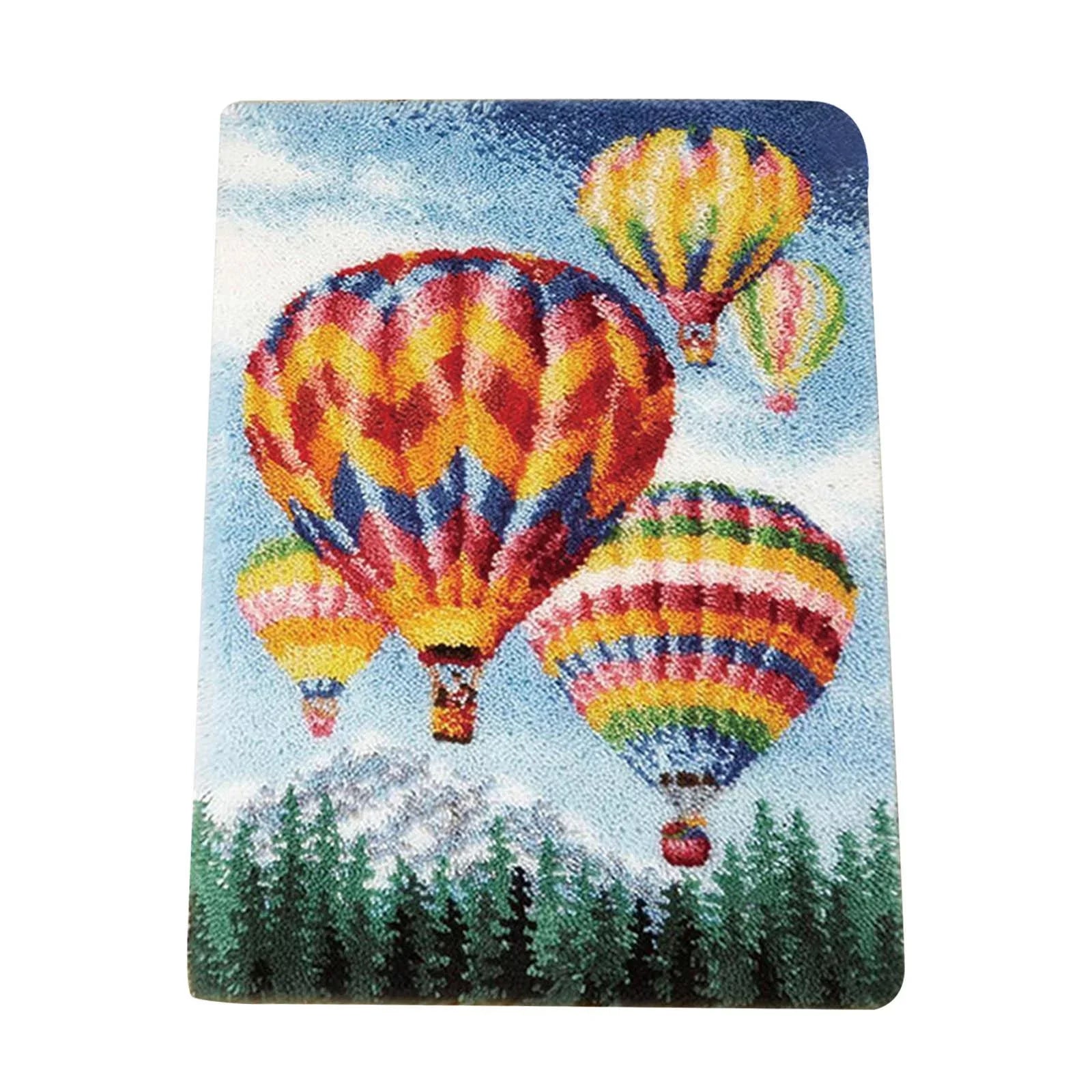 Embroidery Rug home for for room Hot and Adults crafts Hook Living Carpet hook and and Blanket Kids Cushion Air hook latch Crochet Balloon latch Rug, Kits,