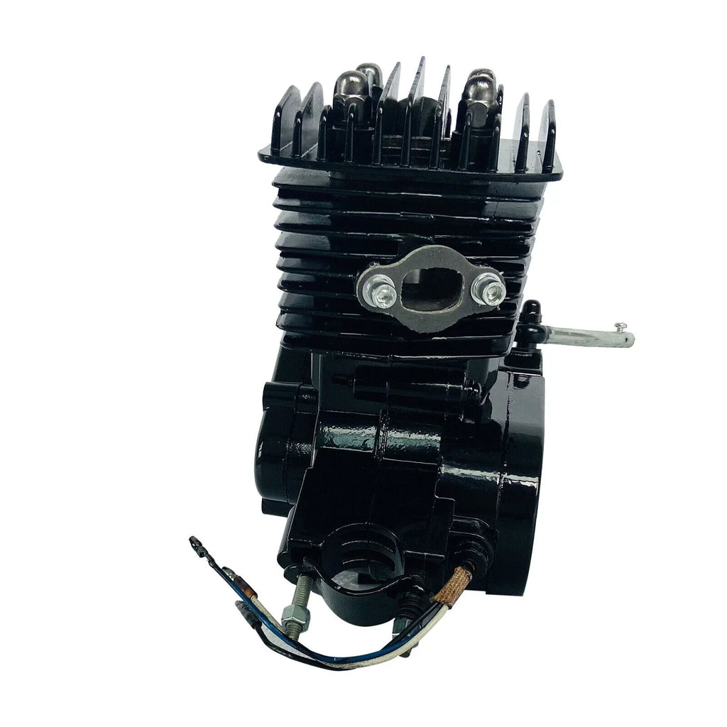 Air-Cooled 2-Stroke Petrol Assembled 80cc Black Full Single Bicycle Engine Bike Gas Motorized Motor Cylinder Miumaeov