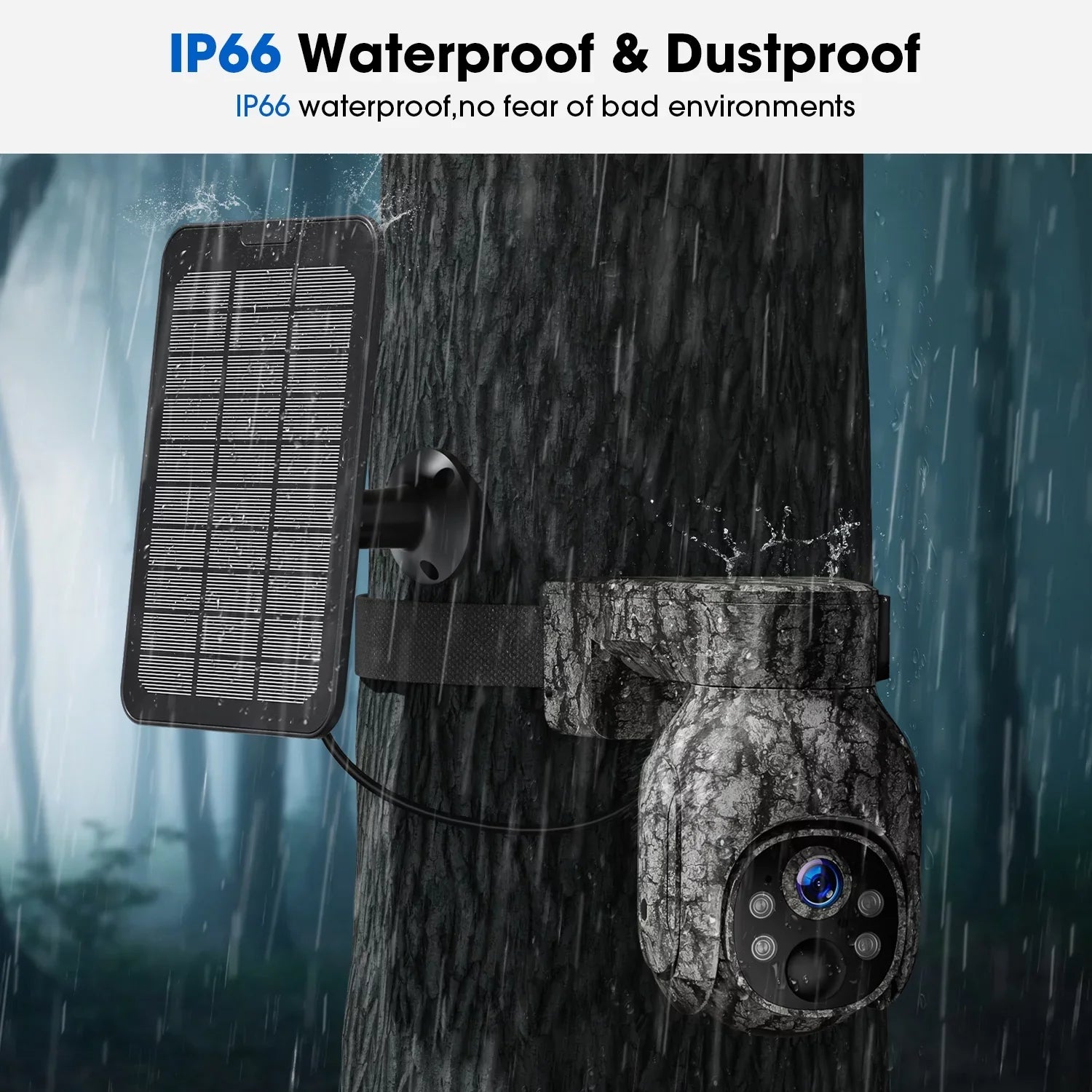2K Card Motion, View, Cloud &SD Security 360°Pan with PIR Live Trail Cam Night Storage, Waterproof, 4G LTE, Hunting WiFi No SIM Camera Wireless Solar Vision, Camera CAMPARK 90°Tilt, Cellular with Game