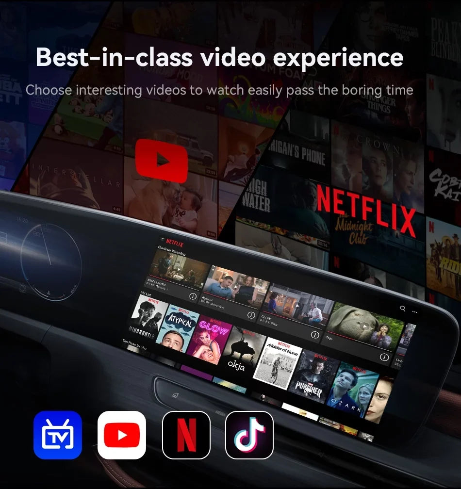Android Output，8 Wired with 2+16G Video Core, Cars Box Wireless Carplay Card,for AI Box Netflix with Android SIM/TF HDMI Multimedia Carplay 11, Magic Box 4G YouTube Carplay Factory Auto Support Biniz