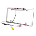 Camera Parking Backup 8 Night Chrome High Viewing Car LED View Vision Frame Waterproof License Aid 170° Plate Angle Reverse Frame Universal Sensitive License Mount Rear Absolute CAM2100S IR Plate