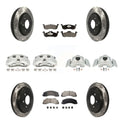Front Auto Expedition Navigator Slotted KCD-100317P For Brake Pads 2010-2017 (10Pc) Rear Semi-Metallic Lincoln And Drilled Disc Kit Caliper Transit Rotors Coated