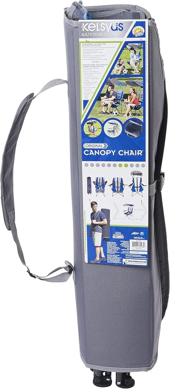 Camping, exterior Canopy Foldable and Tailgates, Events, Chair Original Grey/Blue Kelsyus for