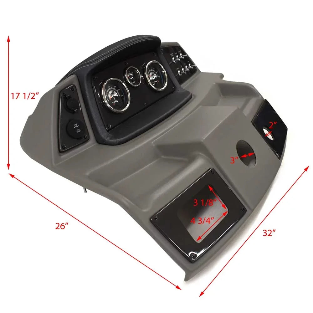 Panel Mercury 32 Dash Teleflex Console Lowe Inch 2249445 Gray | Boat