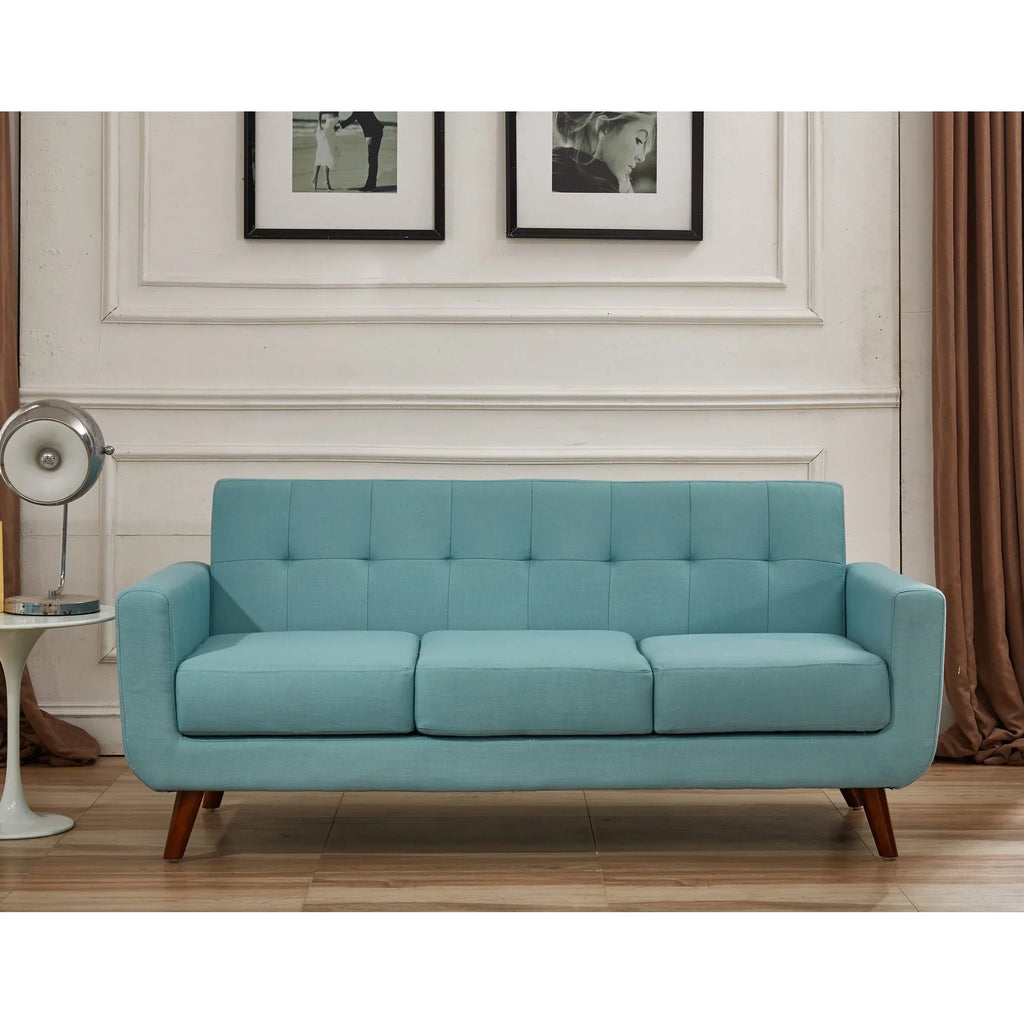 U.S. Upholstered Mid-century Tufted Furniture US Sofa Pride Payne'S Pride Grey Grace Rainbeau Furniture Linen