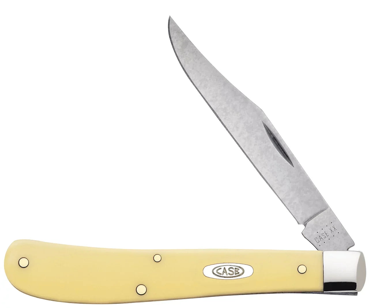 Yellow Trapper - Smooth Case Blade 00031 XX Handle Clip Synthetic Slimline