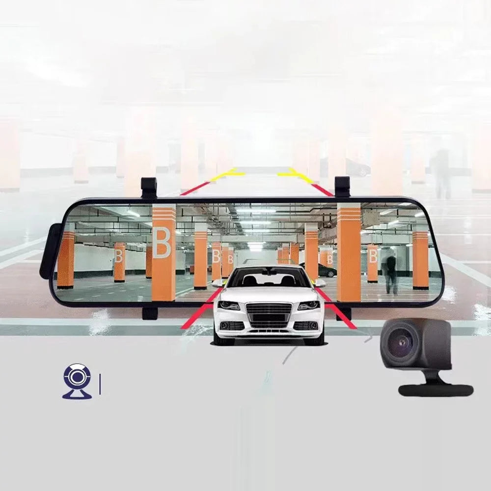 Cam 9.66 170° Touchscreen, Detection Inch Full Tomshoo Dual Motion Angle, Camera with Wide Dash