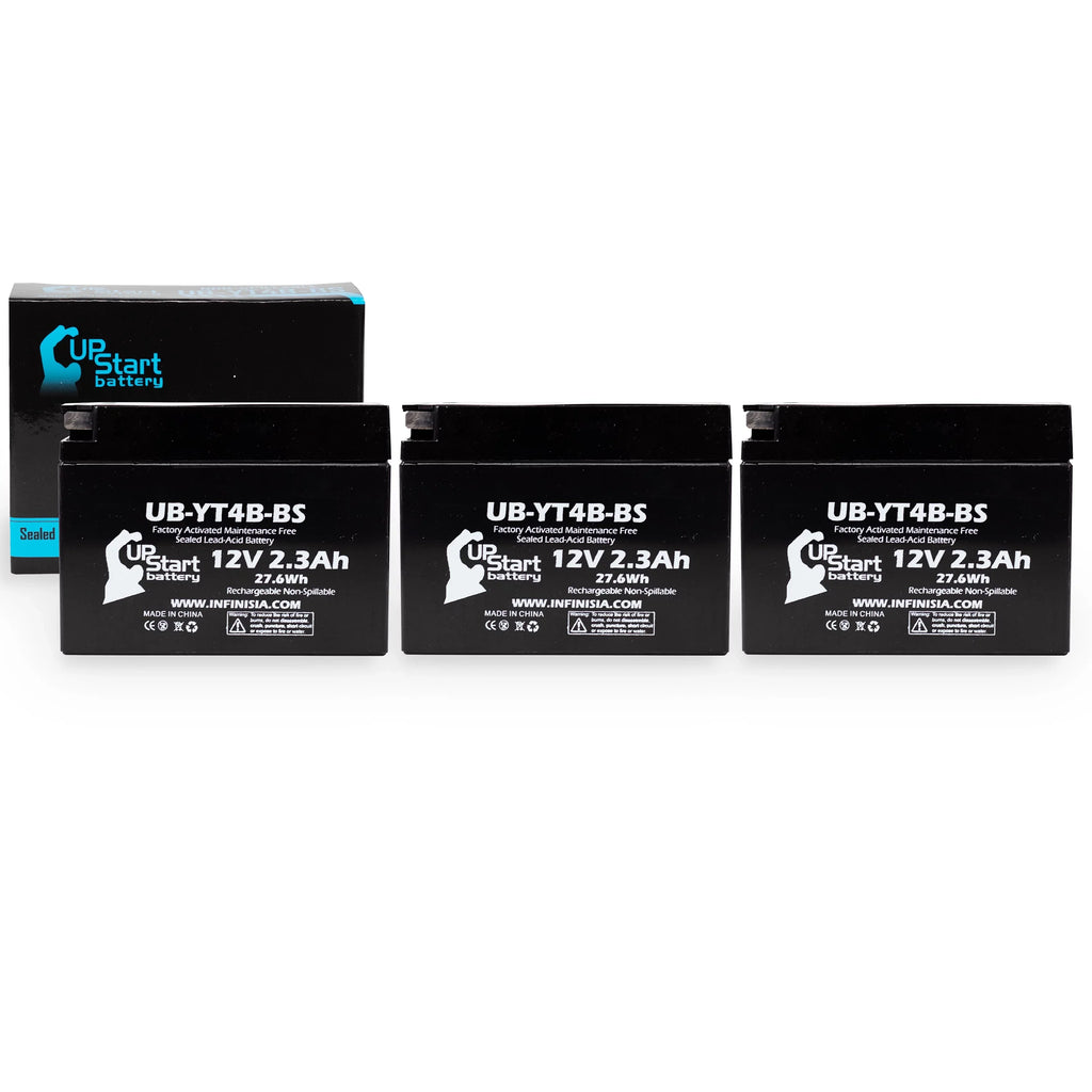 Maintenance UB-YT4B-BS Factory 2012 for 12V, Replacement SR400 - (FI) Motorcycle Battery 2.3Ah, Free, 400CC Battery 3-Pack UpStart Yamaha Activated,