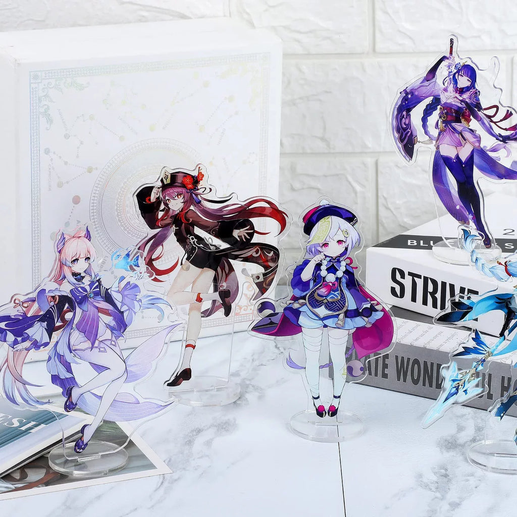 Stand Figure,Colorful Genshin Collection Impact Exquisite for Fans' Characters (Mona) Design Character Acrylic Game and