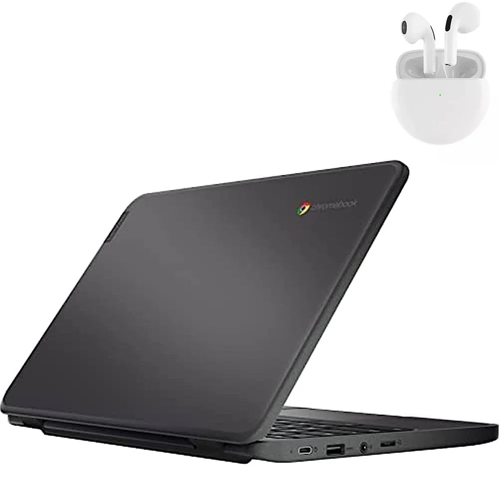 Laptop with 11.6" RAM Intel PreOwned 4GB 10 and Windows Wireless dent) Pro SSD 64GB Processor 100e Earbuds (scratch
