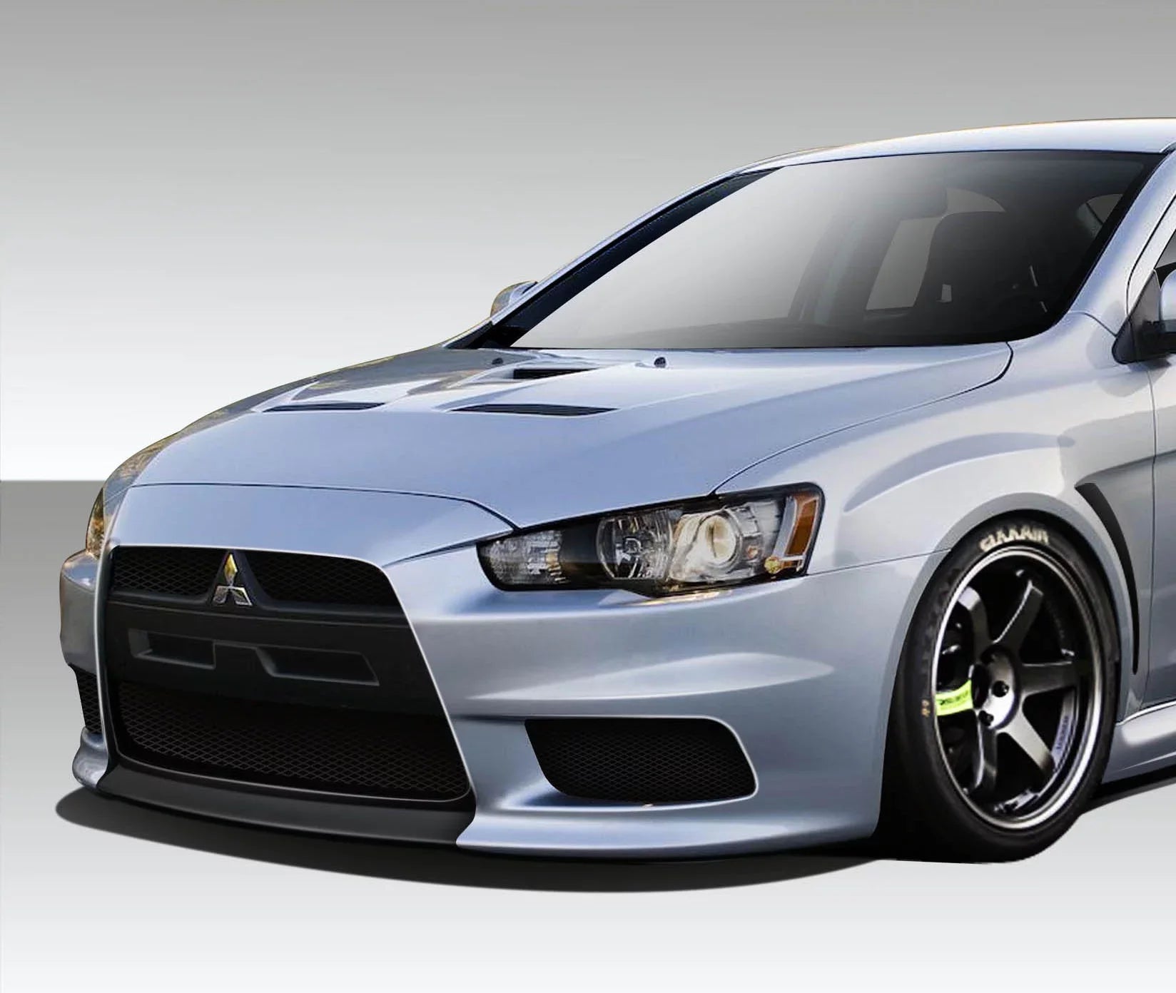 Piece X Front Duraflex Mitsubishi 2008-2017 Bumper Evo Cover V3 1 - Lancer