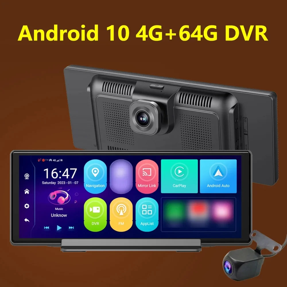 10.0 Dashcam Camera 10.26 Car Inch WIFI Navigation DVR Android Anself Dual GPS