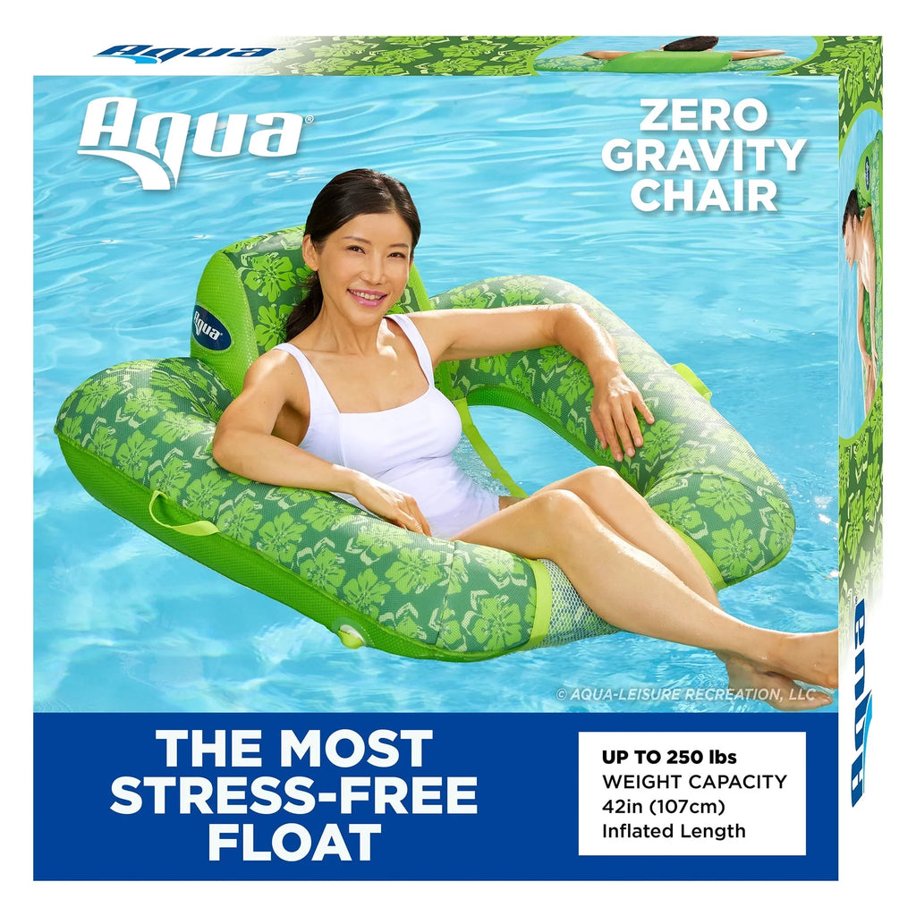 Campania Leisure Gravity 2in1 Aqua Float Lounger, Pool Floral Zero &