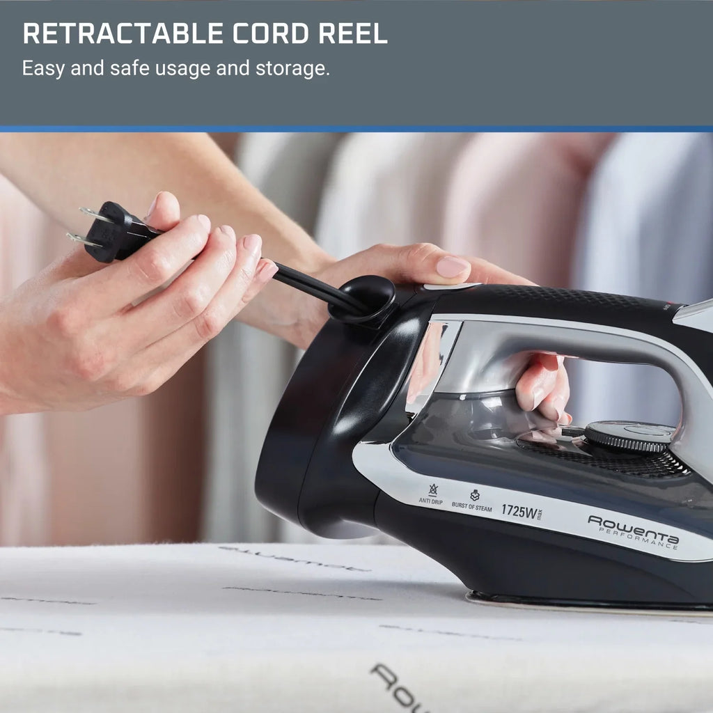 Black Rowenta Cordreel Accessteam Iron,