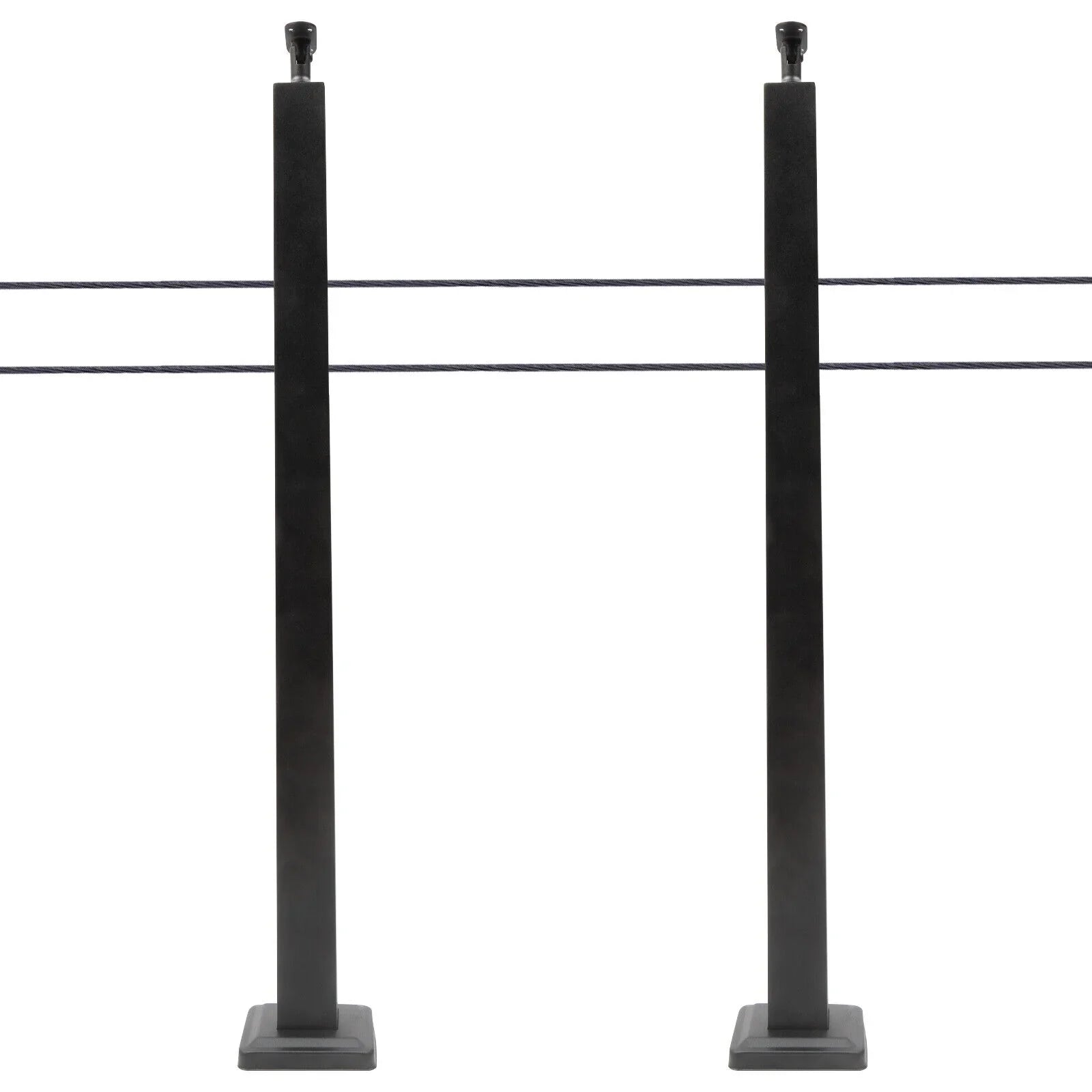 Pre-Drilled Cable Railing Post Fence 36''x2''x2'' Cable Wood for Square Level Railing Deck Two Post Sides System Stainless Steel Concrete Level