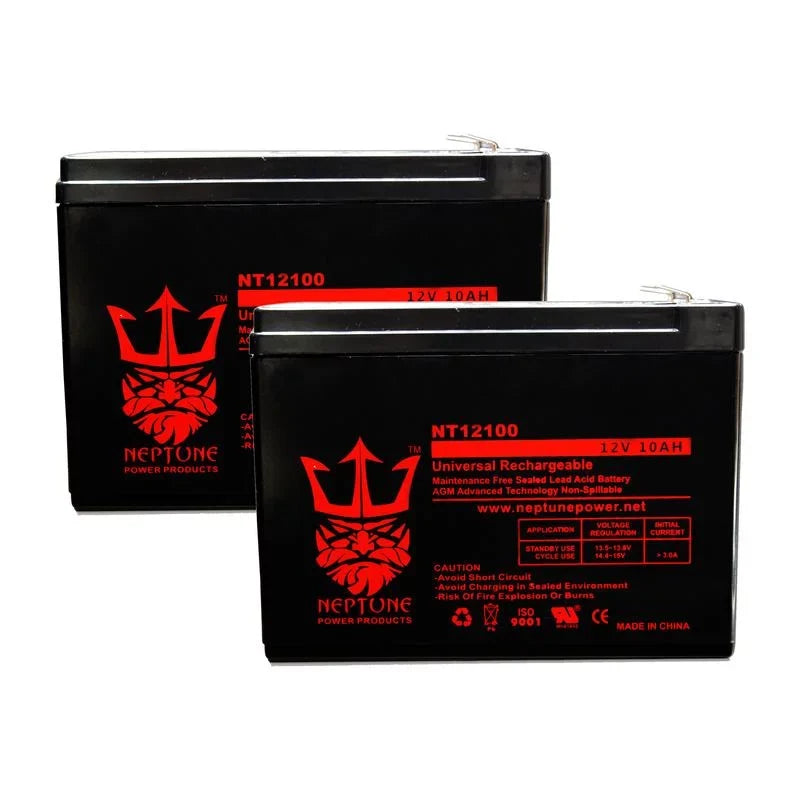 Battery SLA Pack 2 Electric Replacement Neptune 300 EVO 10Ah - Scooters 12V by