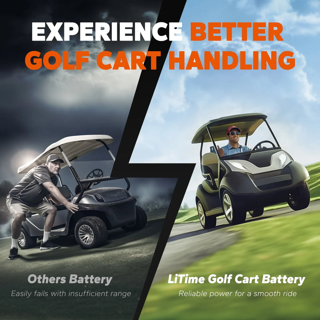 Deep Perfect 7.68kW BMS, Battery, LiFePO4 GC2 200A 100Ah 36V Lawn Trolling Mower Power Discharge, Cycle, Max. 2C 15000 for Lithium Cart, and Support LiTime Built-in Max. Golf Golf Motor, Cart RV,