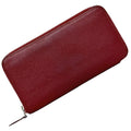 Silk Leather Glenat Rouge Azap In HERMES Long Ladies Pre-Owned Wallet Bordeaux Hermes (Good) Epson Round