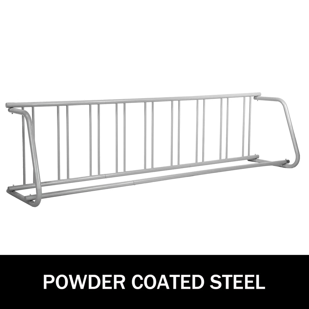 Single-Side All-Steel Rack, BENTISM Stand Bike Streets Length Floor Storage Rack, 111" Bike Yards Garages 9 Holders Grid for