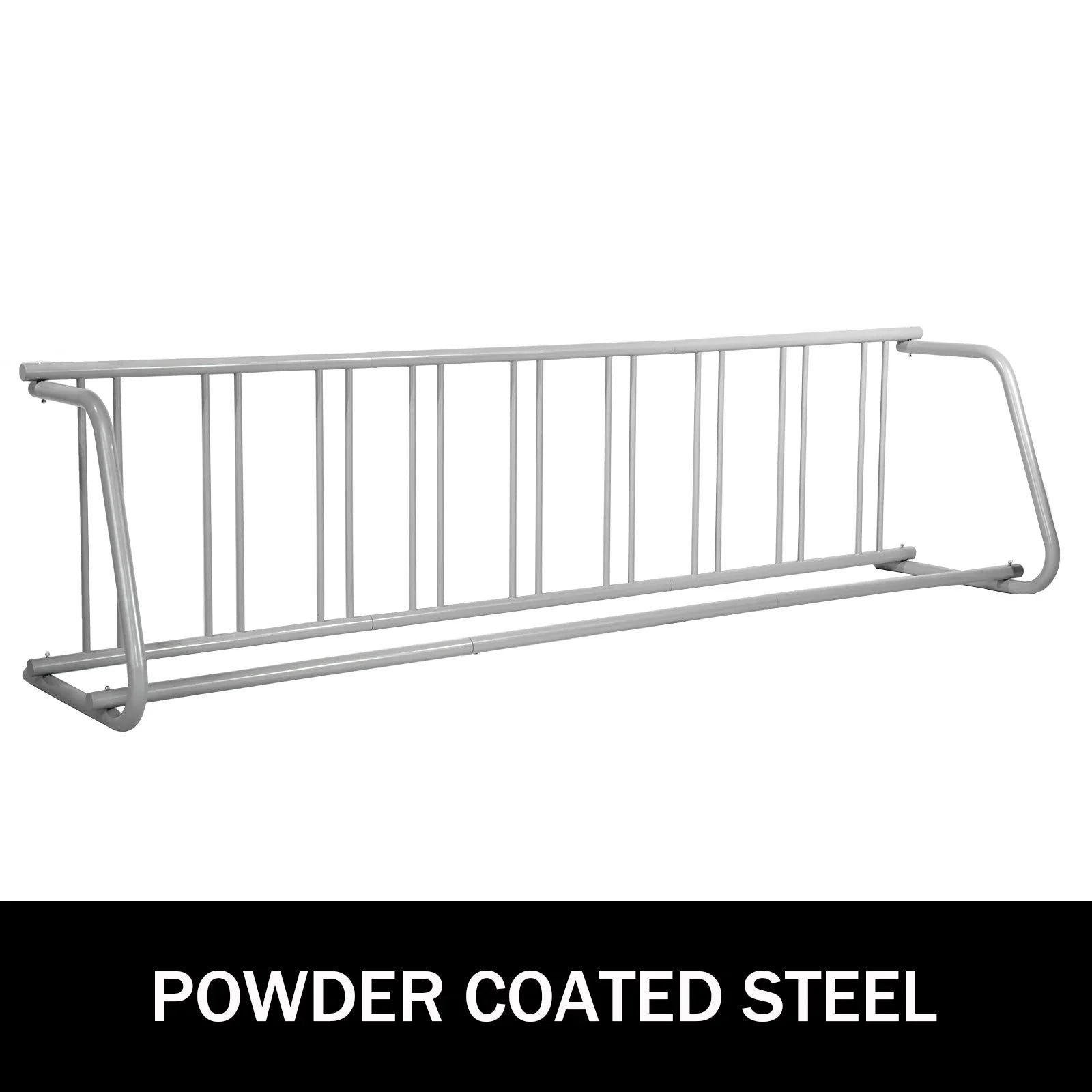 Single-Side All-Steel Rack, BENTISM Stand Bike Streets Length Floor Storage Rack, 111" Bike Yards Garages 9 Holders Grid for