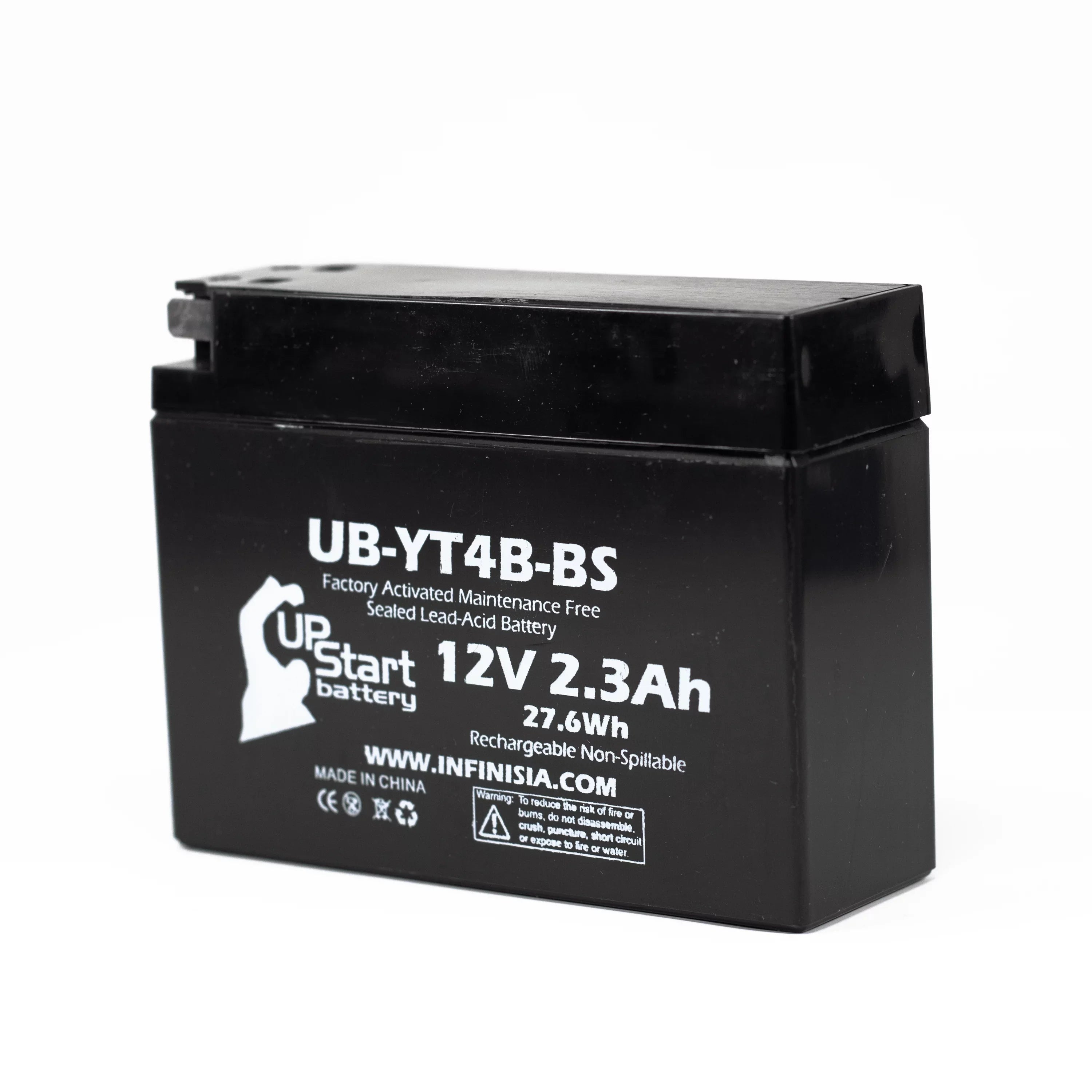 Maintenance UB-YT4B-BS Factory 2012 for 12V, Replacement SR400 - (FI) Motorcycle Battery 2.3Ah, Free, 400CC Battery 3-Pack UpStart Yamaha Activated,