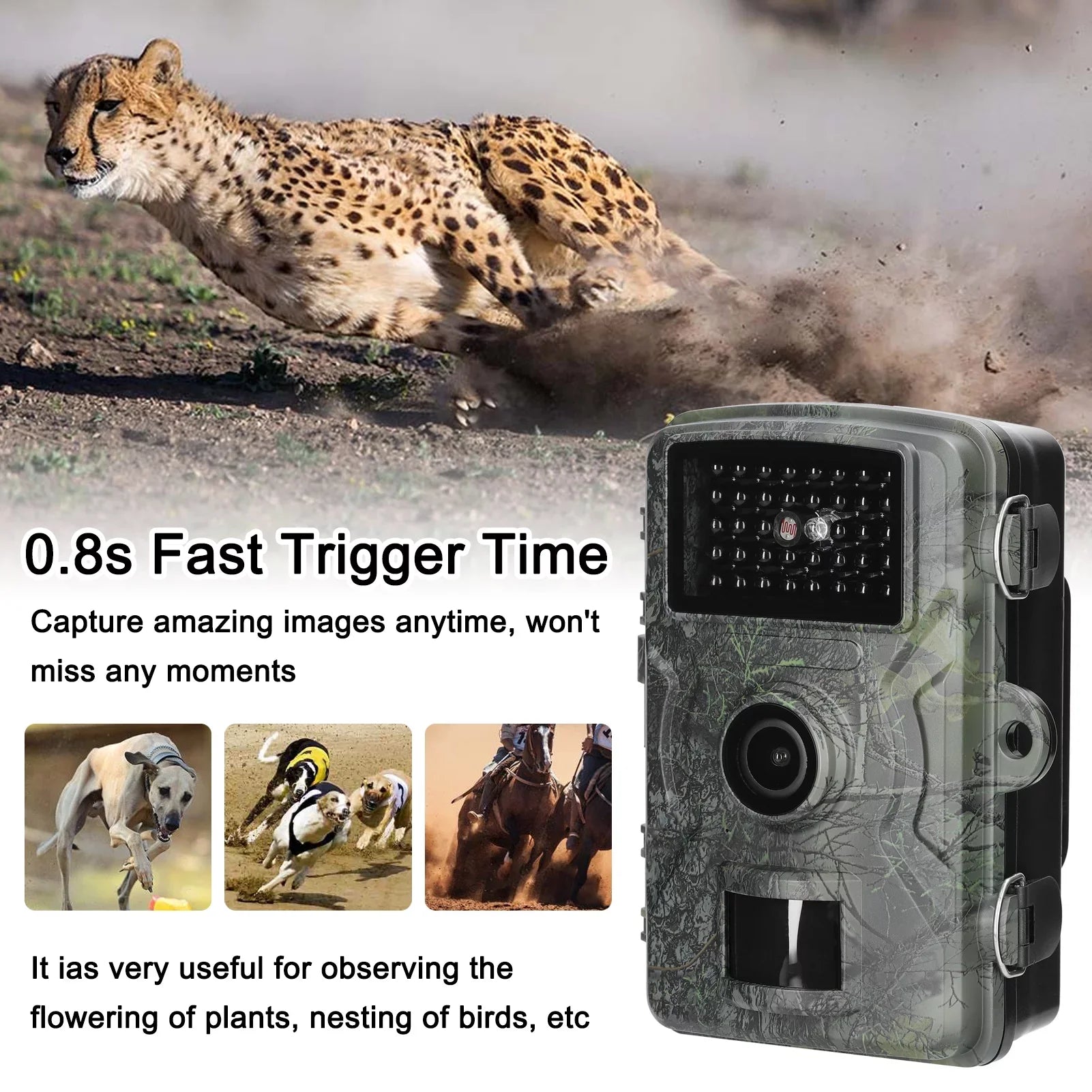 Camera with Waterproof, 1080P 16MP our Moments Infrared Wildlife IP66 Lights Tomshoo Portable Capture Trail