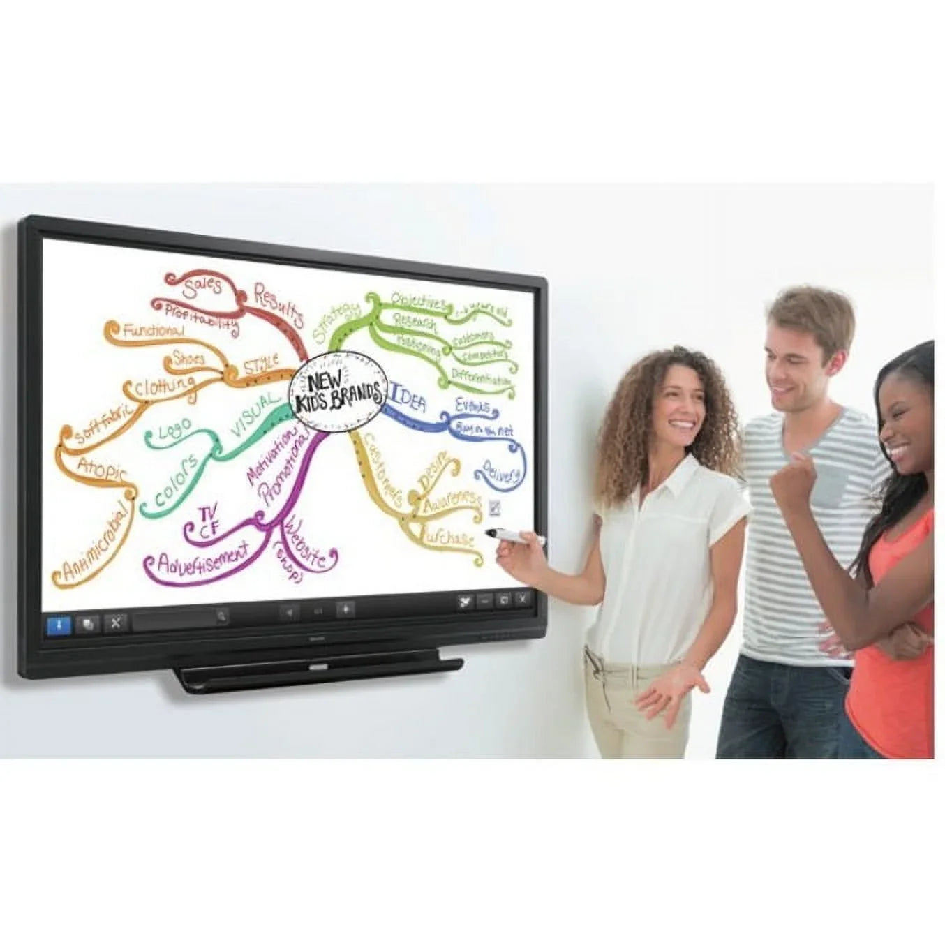 LCD PNC605B Sharp Touchscreen 4 16:9, Monitor, 60" Class ms AQUOS BOARD