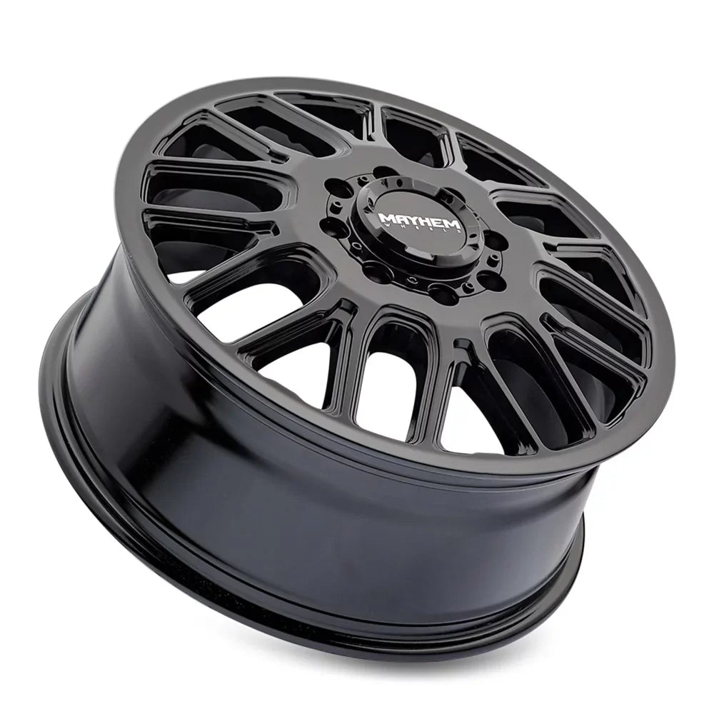 Black Wheel 20x8.25 FRONT Cogent 8x6.5 DUALLY Gloss (115mm) Mayhem