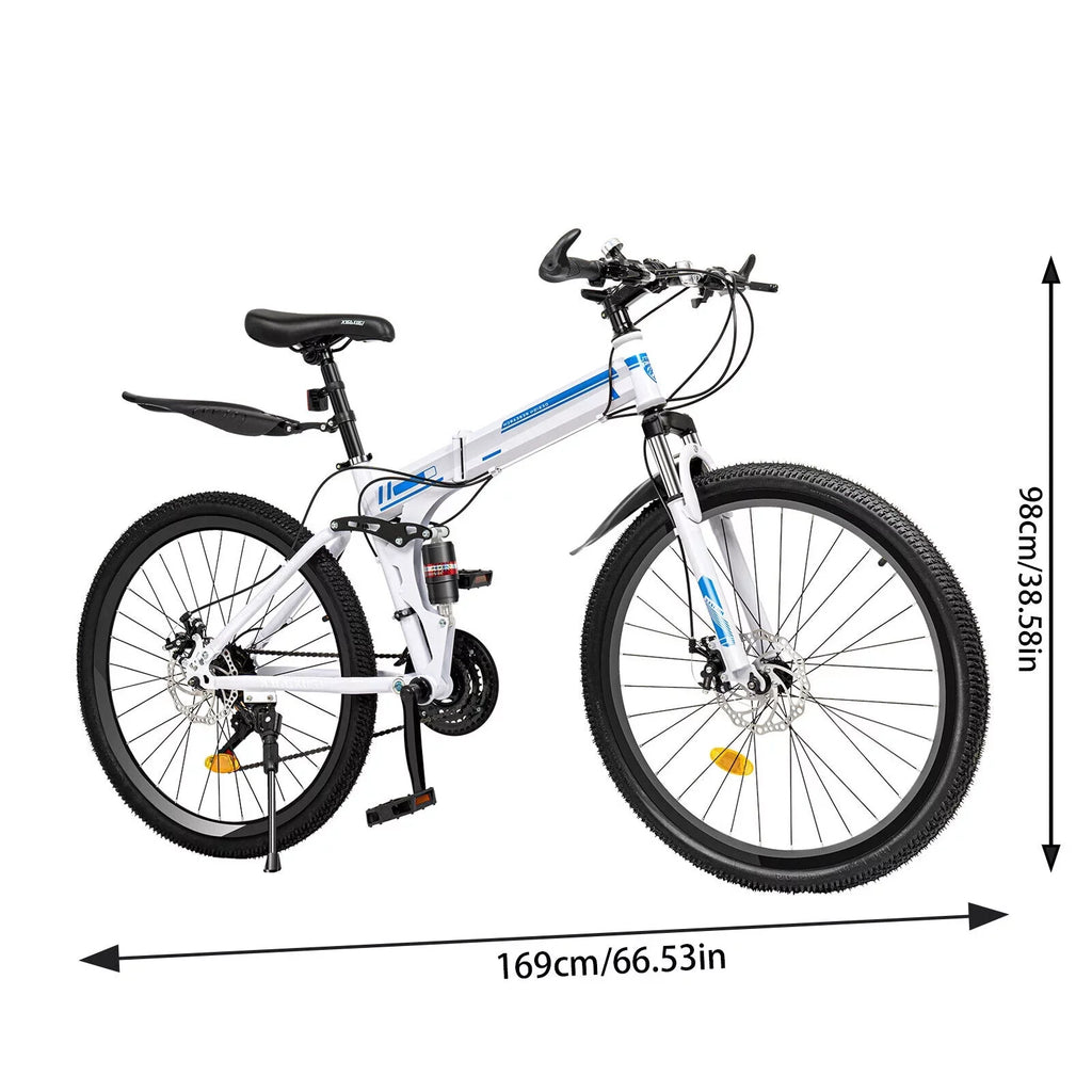 Brake SHZICMY Bikes Dual Men Disc Bicycle 21 26" Folding Mountain Speed School Bike MTB