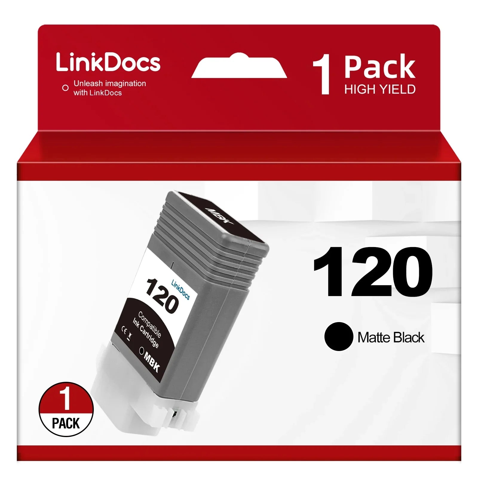 TM-305 Printer Canon GP-300 Compatible PFI120 PFI-120 TM-200 GP-200 Canon Cartridges PFI-120 PFI120 Work IPF PFI-120MBK Black for Replacement and Matte ImagePROGRAF for Ink LinkDocs TM-205 TM-300