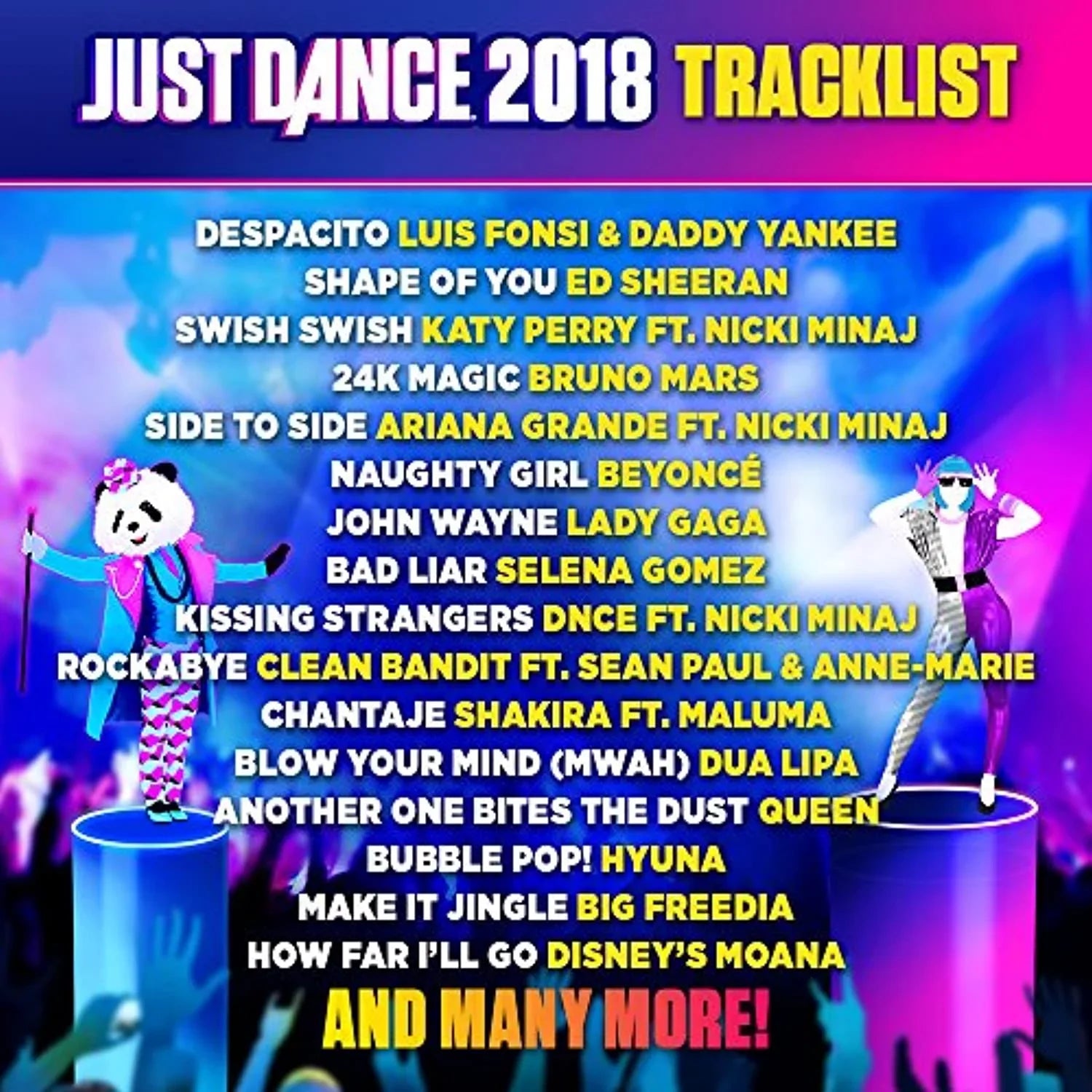 '- Just Dance 2018 Wii U
