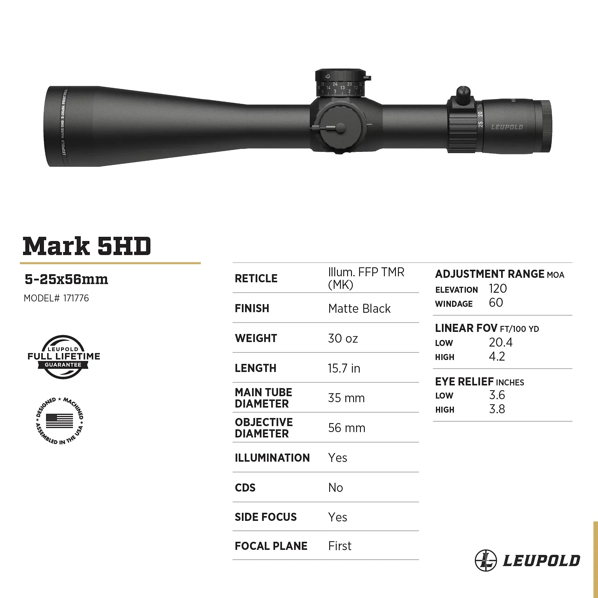 Scope Mark 5-25x56mm 5HD