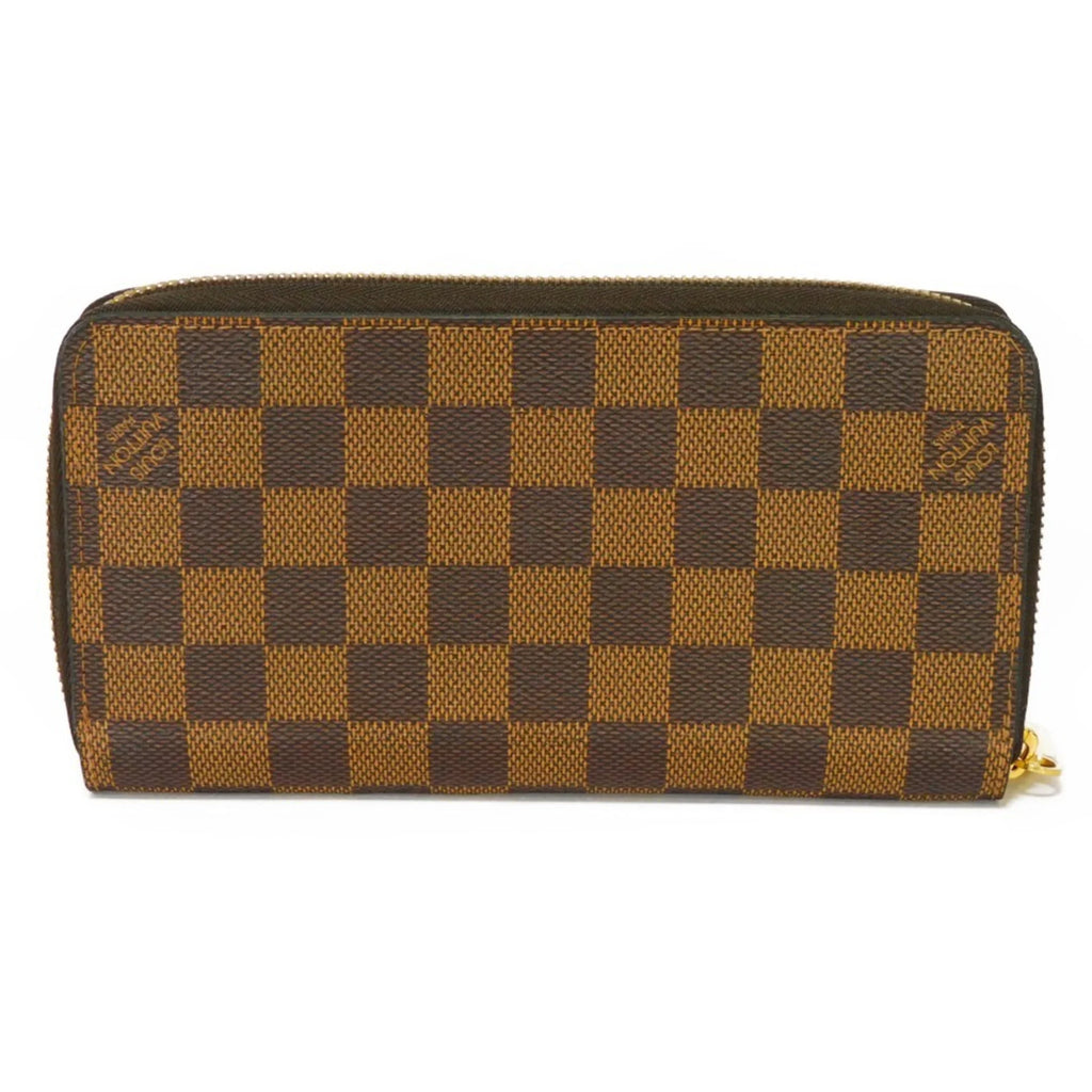 Zipper New Zippy Damier Pre-Owned (Good) Vuitton Men's Brown Pattern N41661 Wallet Ebene Checkered Long Logo Round Women's