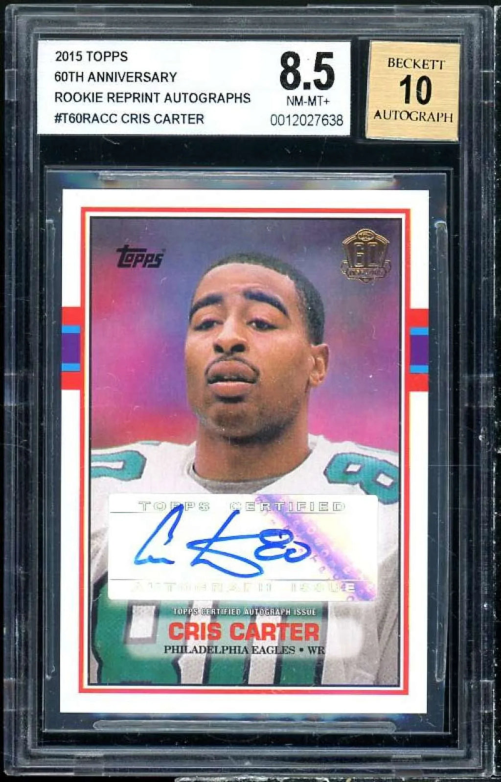 Carter Rookie Topps Autographs BGS Reprint 8.5 Cris Anniversary 2015 #160RACC